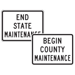 Special Legend: Maintenance Begins and Ends Signs