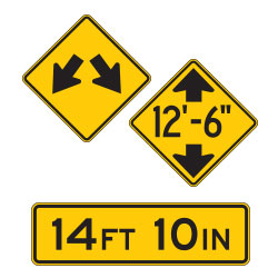 <strong>W12 Series</strong> Clearance Warning Signs