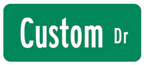 White on Green Sign