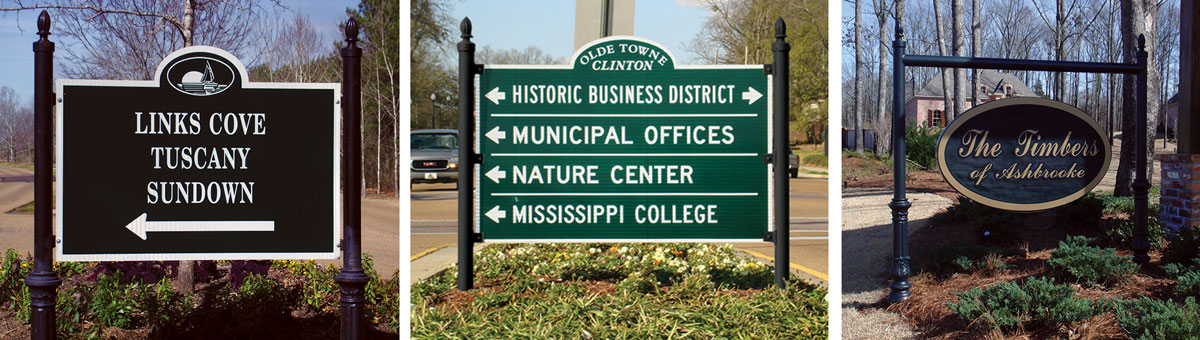 Custom Street Name Wayfinding and Entrance Signs