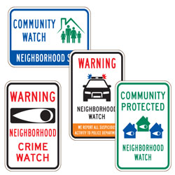 Special Legend: Neighborhood Crime Watch Signs