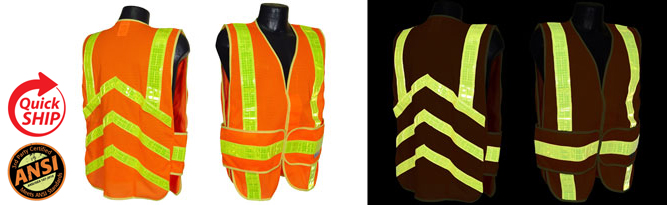 Class 2 Premium Chevron Vest with adjustable Straps