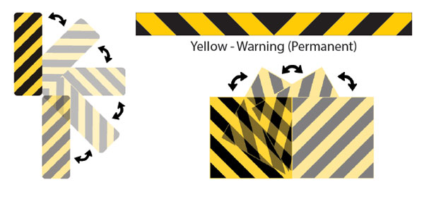 black and yellow stripes