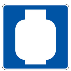 Propane Gas (Symbol) Sign