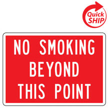 No Smoking Beyond This Point Facility Sign