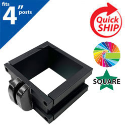 Semi Gloss Powder Painted Sign Panel Bracket for 4" Square Post