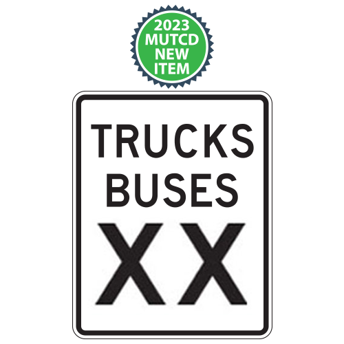 Trucks Buses Speed Limit Plaques