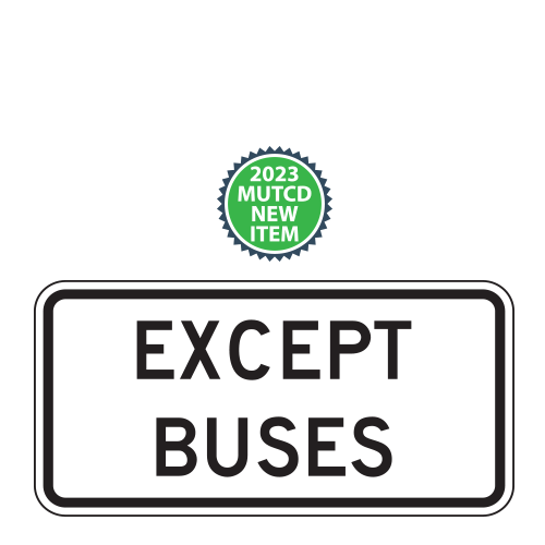 Except Buses Plaque