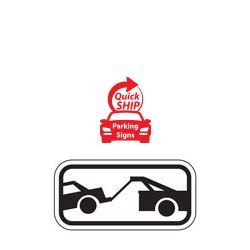 Tow Away Symbol (Black) Supplemental Plaque