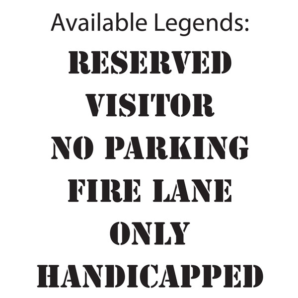 3 Inch High Polyvinyl Word Stencils for Parks and Recreation