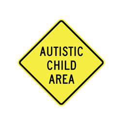 Autistic Child Area Sign