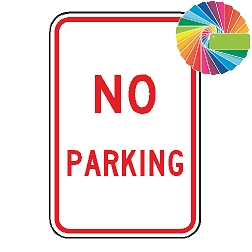 No Parking | MUTCD Compliant Word Only | Universal Prohibitive No Parking Sign