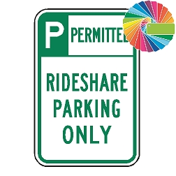 Rideshare Parking Only | Header & Words | Universal Permissive Parking Sign