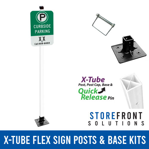 Storefront Solutions X Tube Flex Sign Posts & Base Kits
