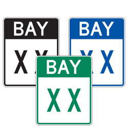 Bay Number Sign