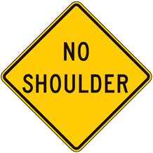 No Shoulder Warning Signs